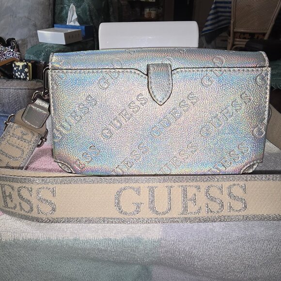 Guess Utopie Metallic Mini Crossbody - Picture 2 of 8